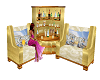  sp gold chairs with bar