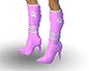 (k)pink & wt PAWED boots
