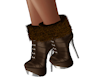 S4E Brown Booties Silver