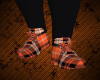 orange plaid boots