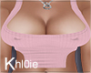 K pink ribbed top