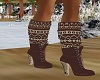 (F)Brown Knit socks/Boot