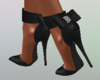 Black shoes with bows