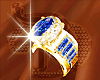Sin Sapphire wedd Ring
