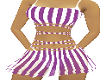 beach dress striped purp