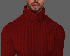 Red turtleneck sweater