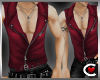 *SC-Leather Vest Red