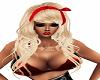 Debby Blond Red Bow