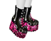 rave babe boots pink
