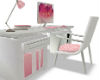 pink and white desk