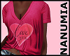 pink t-shirt love you