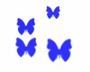 Blue Flying Butterflies