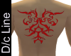 Male Red Tribal Tattoo