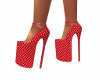 High heels polka red
