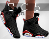Black red sneakers