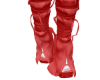 UW Red Lace Knee Heels
