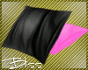 Blk,Pink Leather Pillows