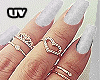 Nails + Rings  White