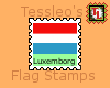 Luxemborg flag stamp