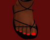 $ Lala Flats w/ Red Toes