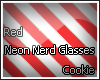 Neon Nerd Glasses:Red