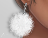 f. white fur earrings v1