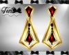 Gold Ruby Onyx Earrings