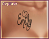 . "emily" tattoo req.