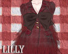 plaid ribbon coat red
