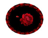 Blk & Red Rose rug