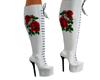 [T] White Boots w-rose
