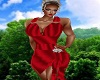 Ruffled Dress Red