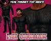 Teal Fishnet Top Men's