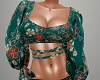 ~CR~Floral Green Top