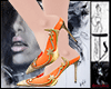 Ts Orange Heeled Mules