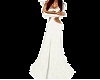 White evening long dress