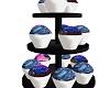 Galaxy Cupcake Display