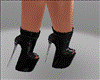 K* Black Leather Heels