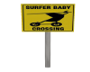 Surfer Baby Crossing