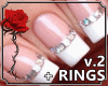 * PinkWhite Nails+Rings2