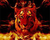 Tiger orange flame art