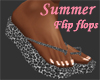 c] B&W Leo Flip Flops