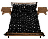 wrought iron & wood  bed