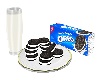 Oreo Cookies and Milk