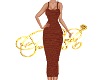 (BR) Brown elegant dress
