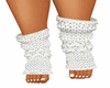 WHITE KNIT WARM FOOTIES