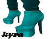 boots  teal