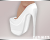 L* Plastic Heels White