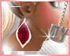 !Dy!Diamond Red Earrings