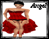{AB}Red Bustier Dress